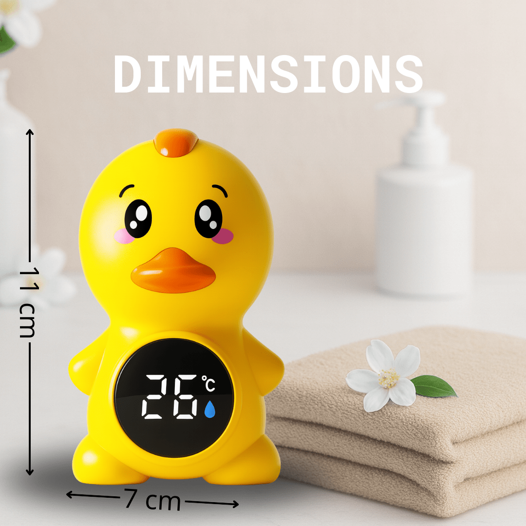 Thermomètre Bain Bébé Digital – Flottant, Étanche, 3 Couleurs d’Alerte, Écran Tactile, BPA Free