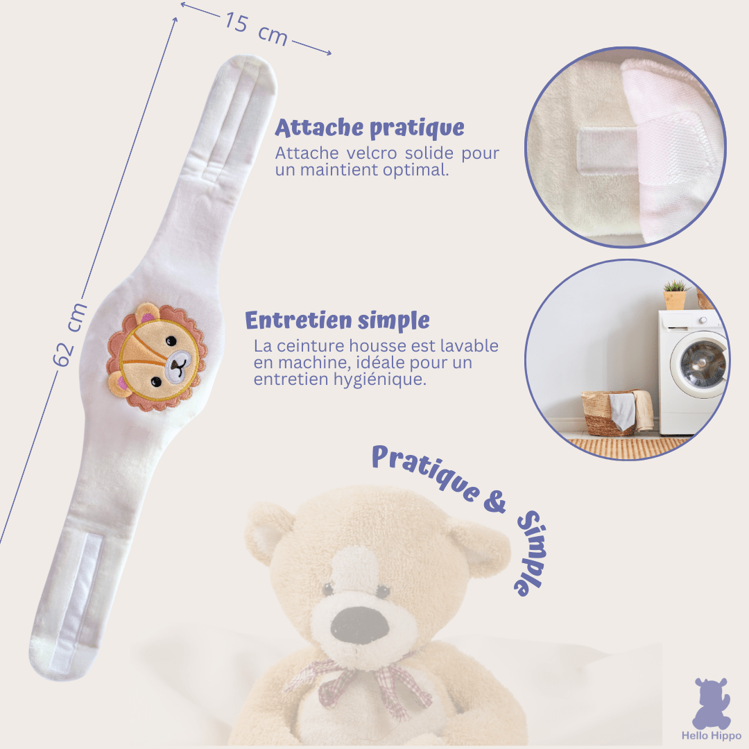 Bouillotte pour bébé avec ceinture pour une attache pratique