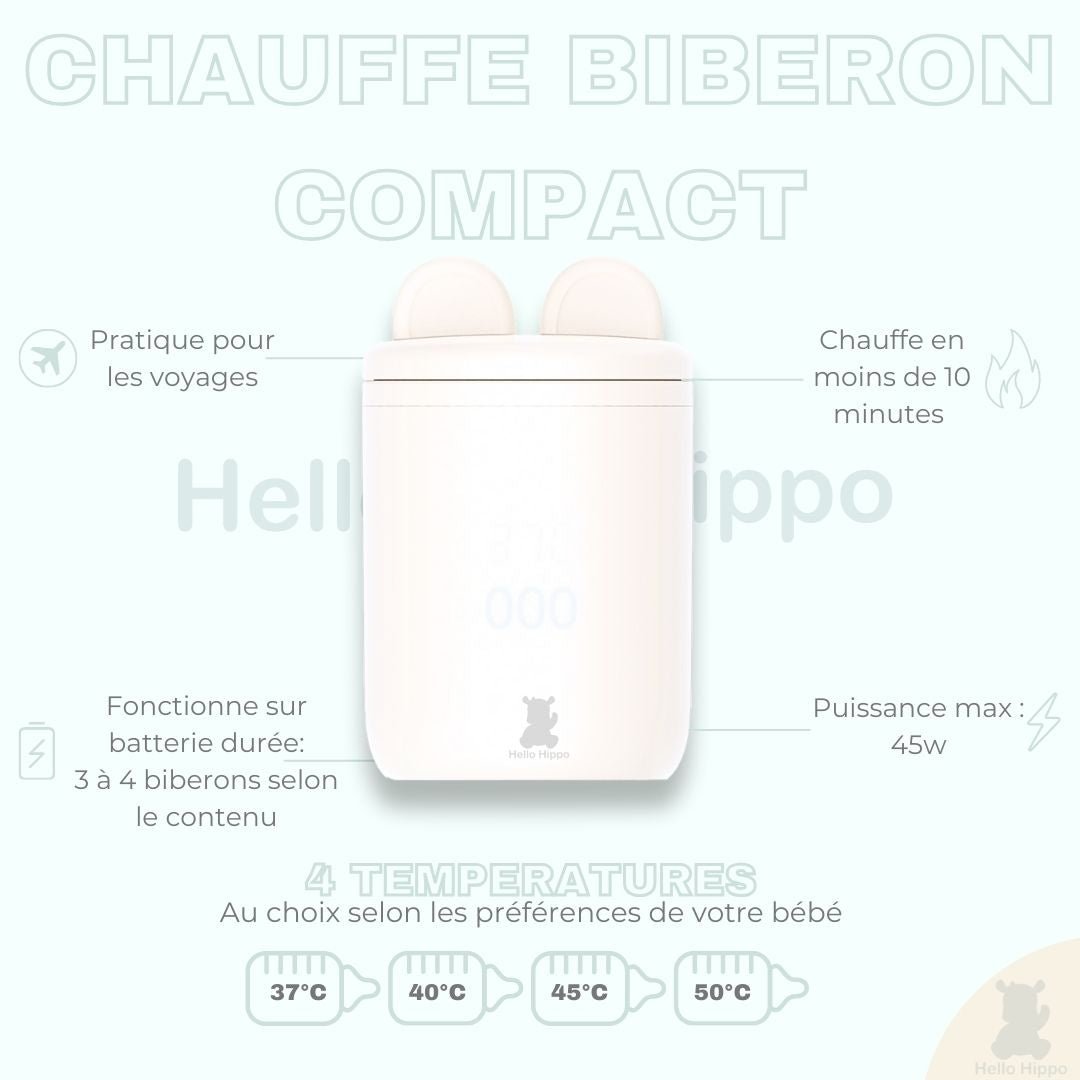 Chauffe lait maternelle compact Hello Hippo