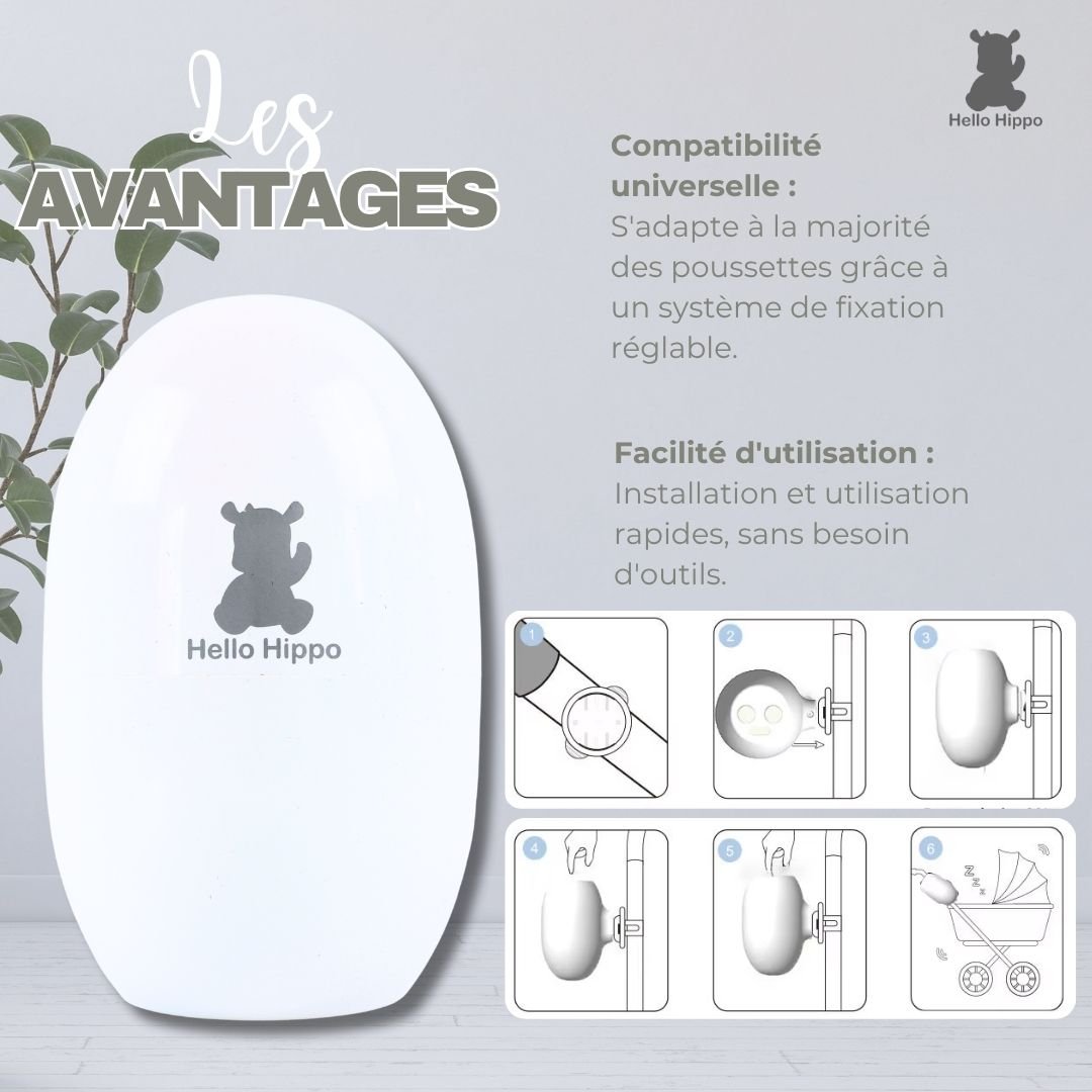 Baby Rocker | Berceur Automatique Silencieux et Compact pour Poussette