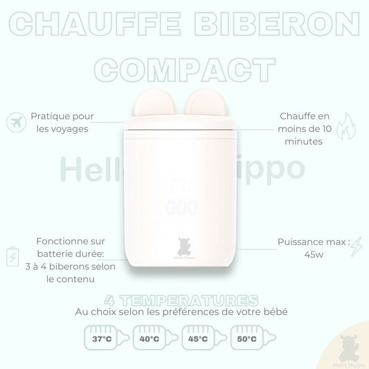 Chauffe lait maternelle compact Hello Hippo